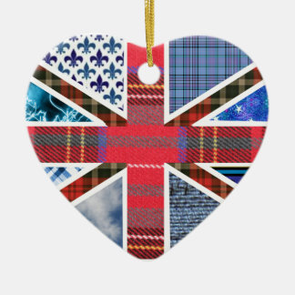 British Flag Tartan fabric pattern ornament