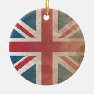 British Flag, (UK, Great Britain or England) Ceramic Ornament