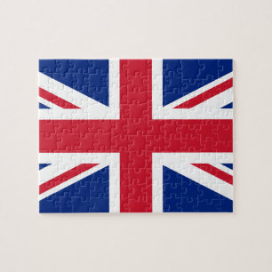 British Flag & UK Union Jacks /sports fans Jigsaw Puzzle