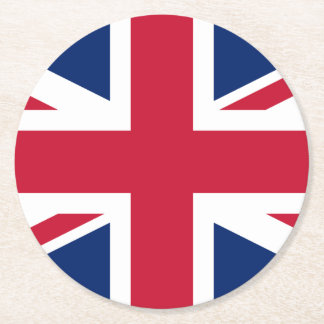 BRITISH FLAG, Union Jack beer mat, Round Paper Coaster
