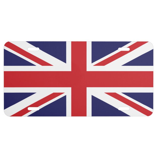 British flag  Union Jack License Plate (Front)