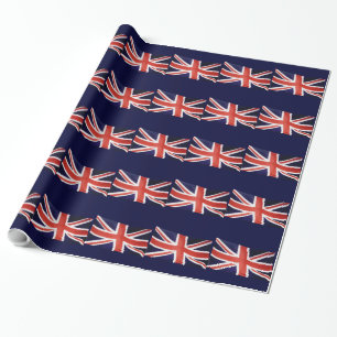 British Flag, Union Jack, Patriotic Design Wrapping Paper
