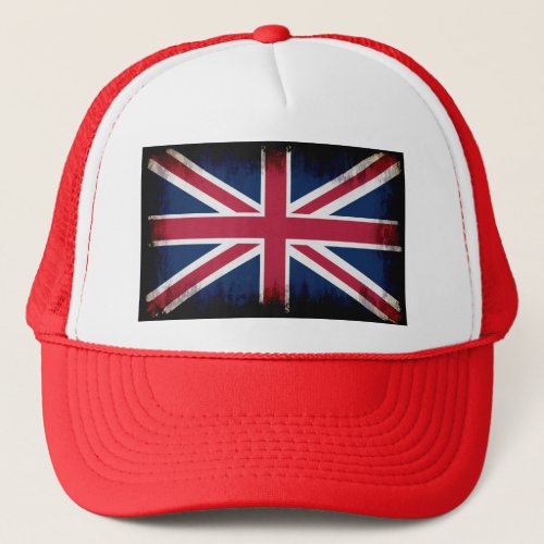 British Flag Union Jack Patriotic Grunge Trucker Hat