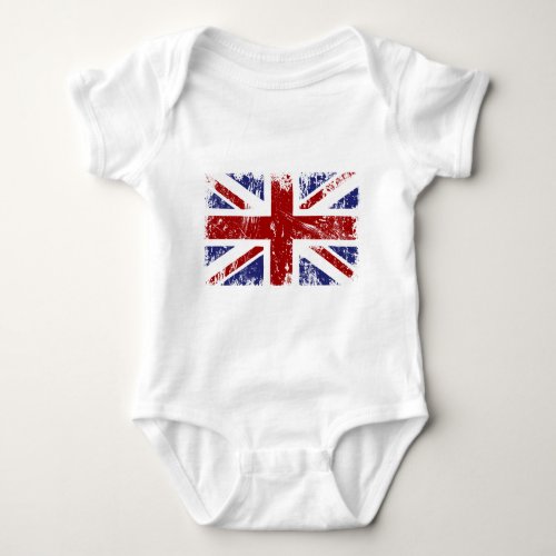 British Flag Union Jack Punk Grunge Baby Bodysuit