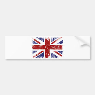 British Flag Union Jack Punk Grunge Bumper Sticker