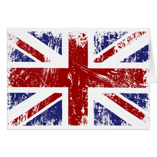 British Flag Union Jack Punk Grunge Cards (Front Horizontal)