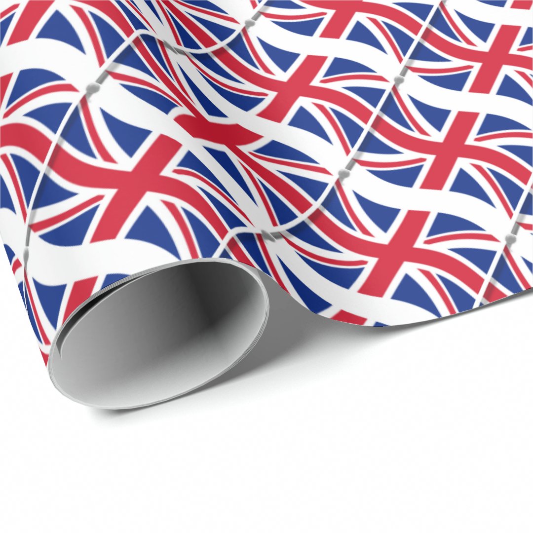 British Flag Union Jack Wrapping Paper Zazzle