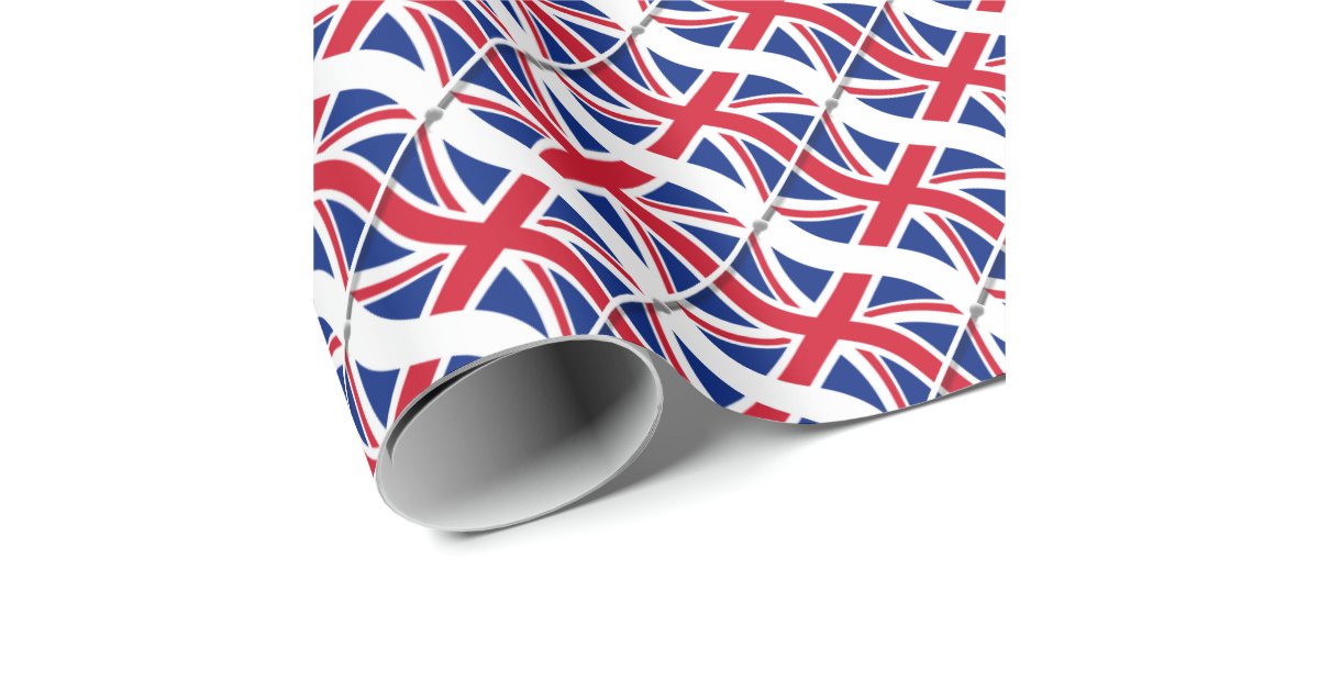 British Flag Union Jack Wrapping Paper Zazzle