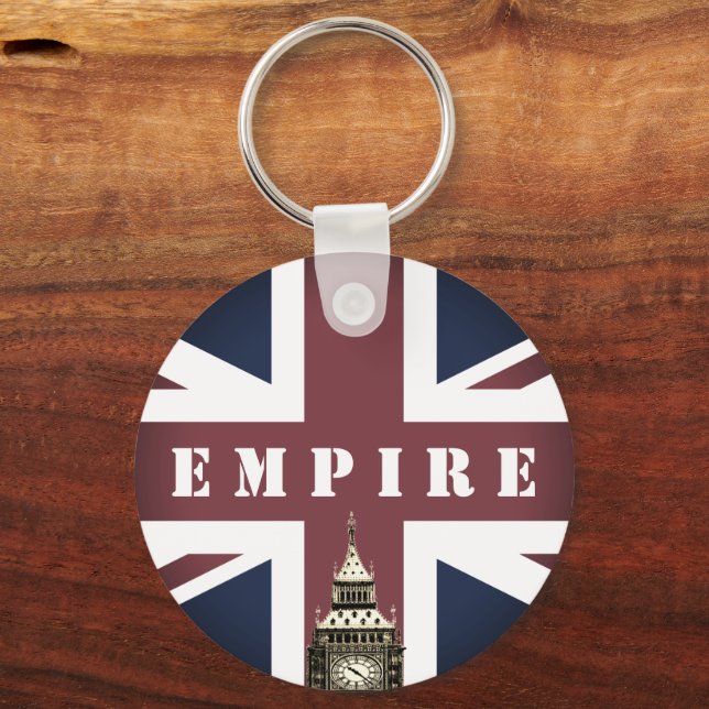 British Flag, United Kingdom, Empire, Big Ben UK Keychain (Front)
