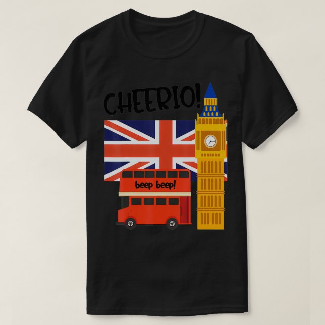 British Flag United Kingdom England Quote Travel B T-Shirt (Design Front)