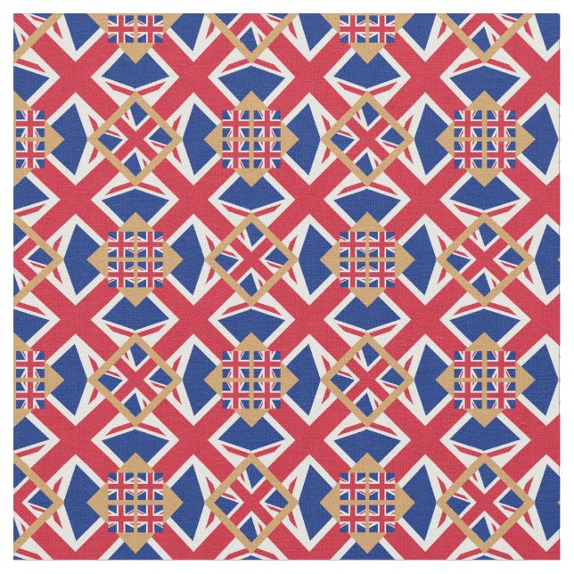 British Flag & United Kingdom Fabric fashion /UK (Close Up)