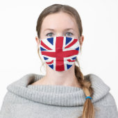 BRITISH FLAG UNITED KINGDOM UNION JACK ADULT CLOTH FACE MASK (Worn)