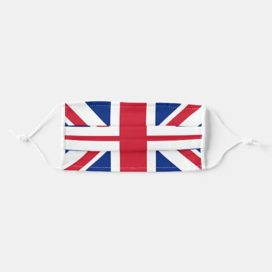 BRITISH FLAG UNITED KINGDOM UNION JACK ADULT CLOTH FACE MASK (Front, Folded)