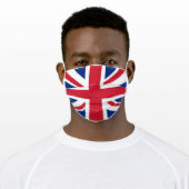 BRITISH FLAG UNITED KINGDOM UNION JACK ADULT CLOTH FACE MASK (Worn)