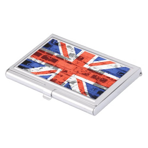 British Flag Vintage 3 Business Card Case