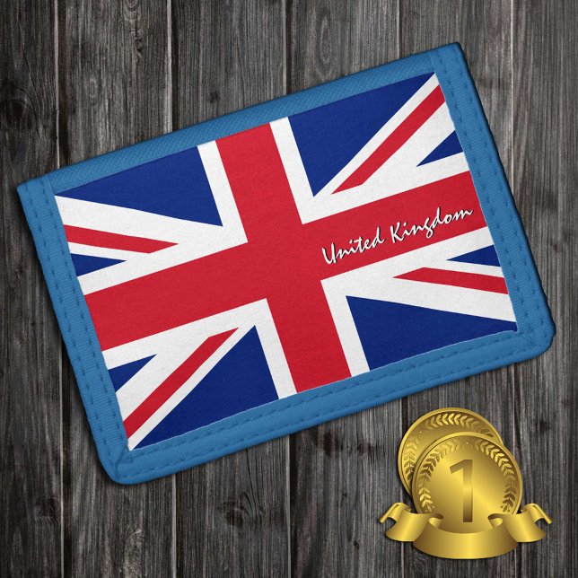 British Flag wallet, United Kingdom patriot /sport Trifold Wallet (Creator Uploaded)
