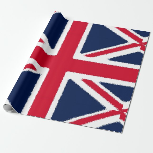 British Flag Wrapping Paper (Unrolled)