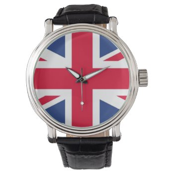 British Flag Wrist Watch by pdphoto at Zazzle