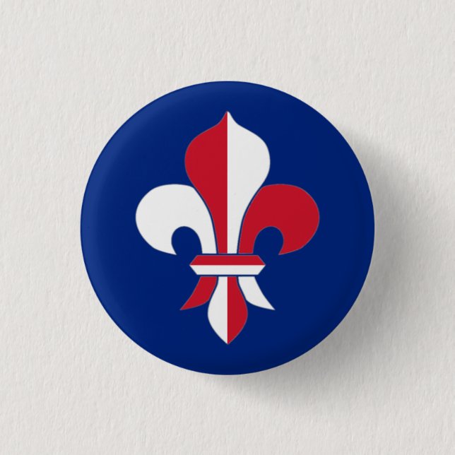 British Fleur-de-Lis Badge Button (Front)