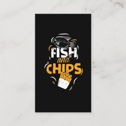 British Food Fish Chips Funny Streetfood Business Card