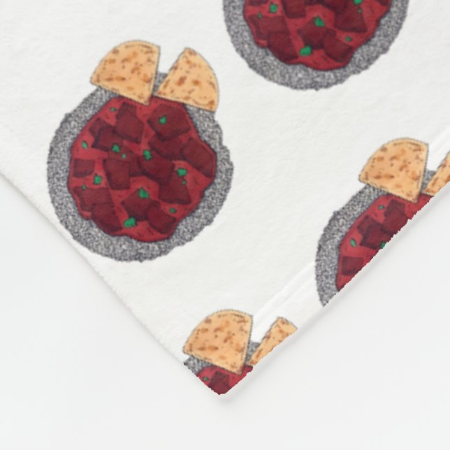 British Food Indian Takeaway Chicken Tikka Masala Fleece Blanket (Corner)