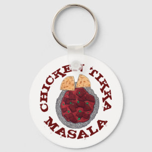 British Food Indian Takeaway Chicken Tikka Masala Keychain