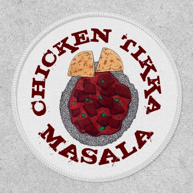 British Food Indian Takeaway Chicken Tikka Masala Patch (Front)