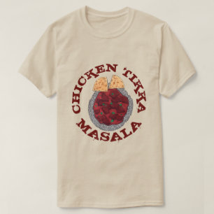 British Food Indian Takeaway Chicken Tikka Masala T-Shirt