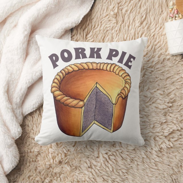 British Food Pork Pie Savoury Pastry UK Cuisine Throw Pillow (Blanket)