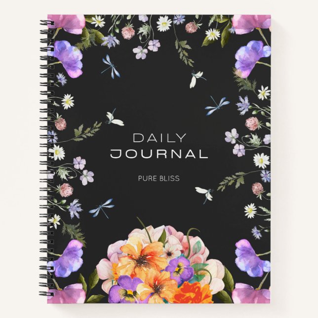 British Garden Serenity Pink Gray Journal (Front)