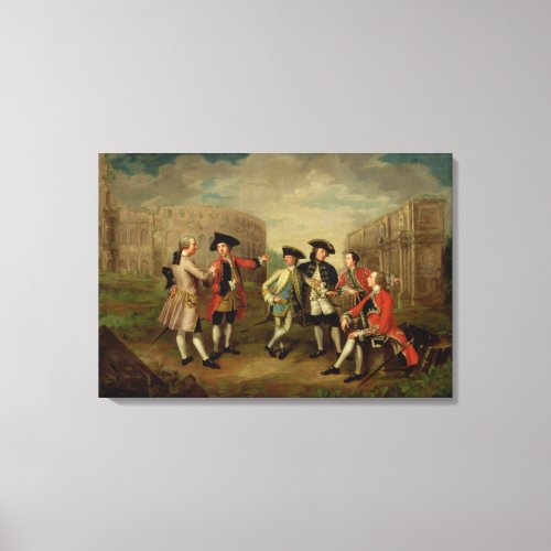 British Gentleman in Rome c1750 oil on canvas Canvas Print