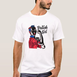 British Girl Great Britain Flag Culture Heritage R T-Shirt