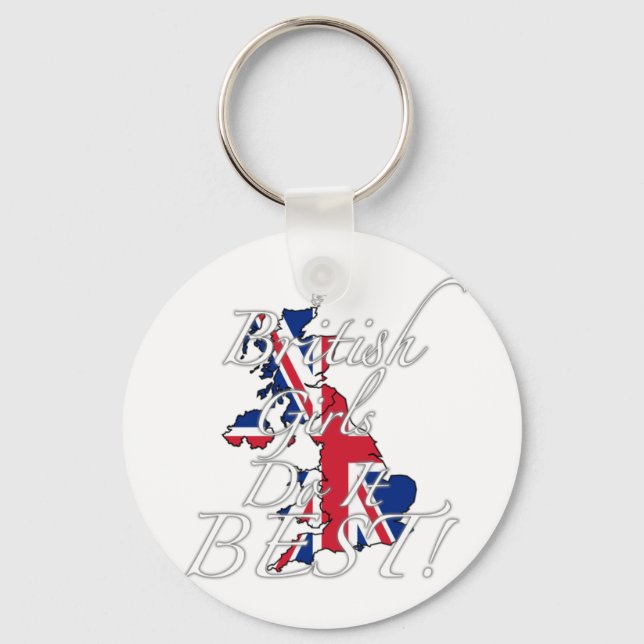 British Girls Do It Best! Keychain (Front)
