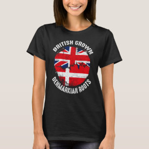 British Grown Denmarkian Roots Vintage Flags for M T-Shirt