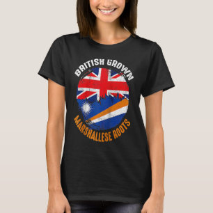 British Grown Marshallese Roots Vintage Flags for T-Shirt