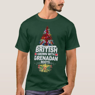 British Grown With Grenadan Roots Gift for Grenada T-Shirt