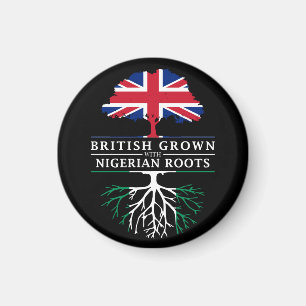 British Grown with Nigerian Roots Nigeria Design Magnet
