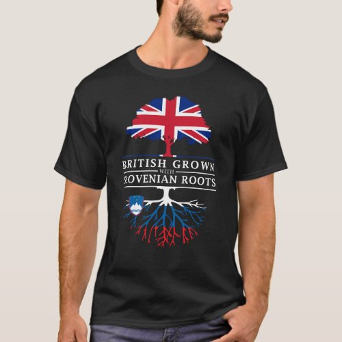 British Grown with Slovenian Roots   Slovenia T_Shirt