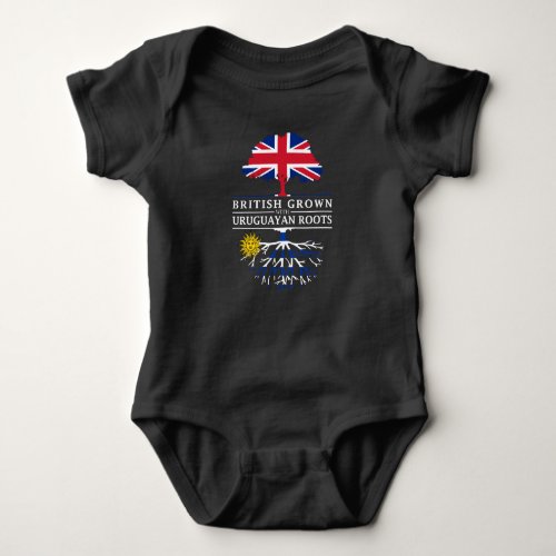 British Grown with Uruguayan Roots   Uruguay Baby Bodysuit