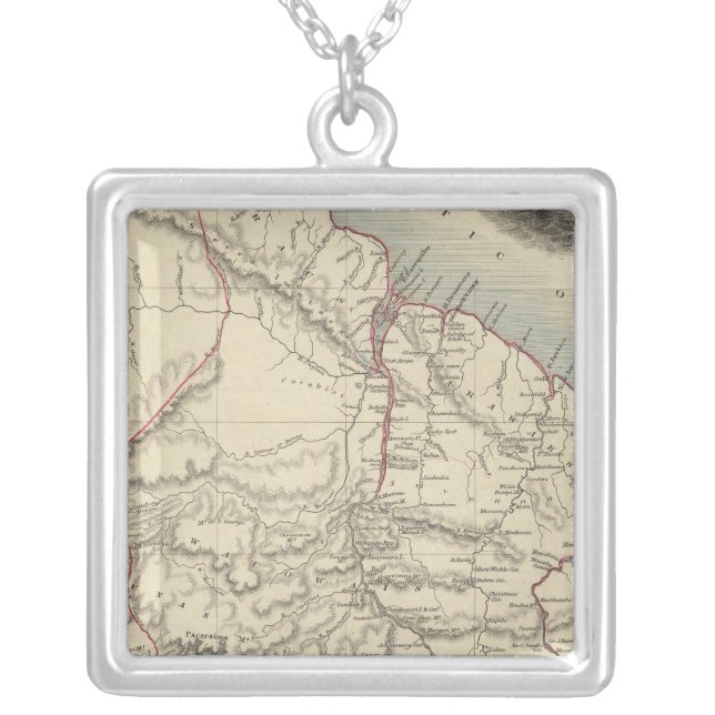 British Guayana Silver Plated Necklace (Front)