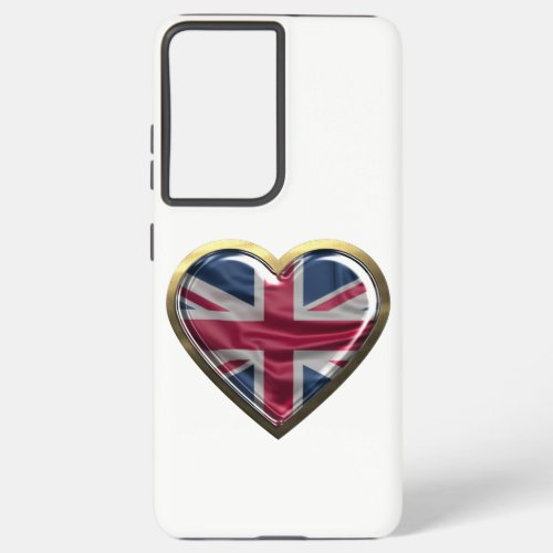 British Heart Flag product UK United Kingdom Gift Samsung Galaxy S21 Ultra Case