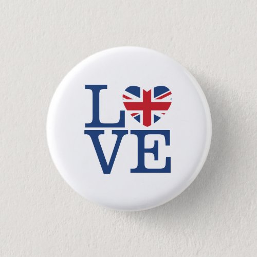 British Hearts _ Love Union Jack _ Button