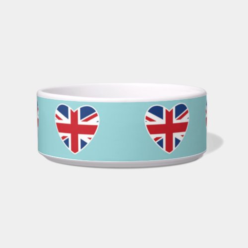 British Hearts _ Union Jack Light Blue Bowl