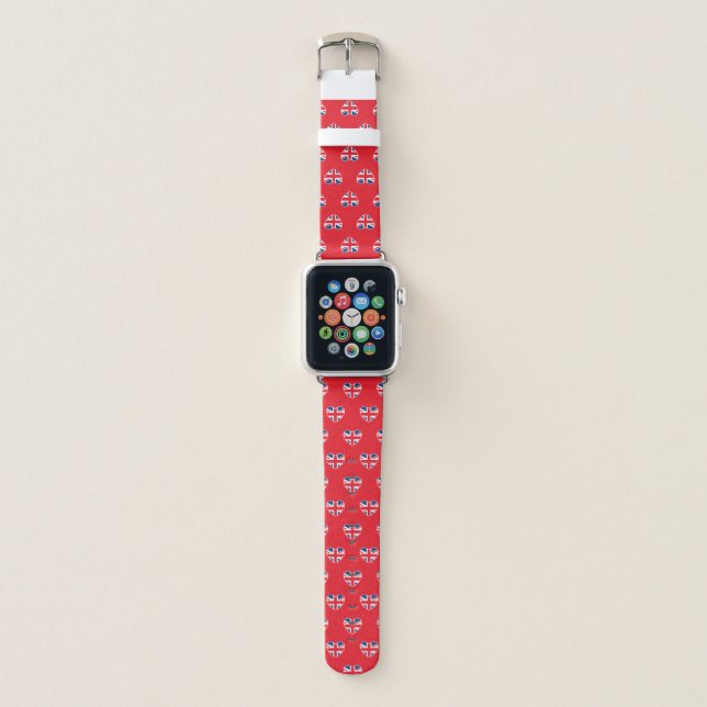 British Hearts - Union Jack Red Apple Watch Band (Front)