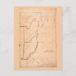 British Honduras Map (Belize) circa 1867 Postcard