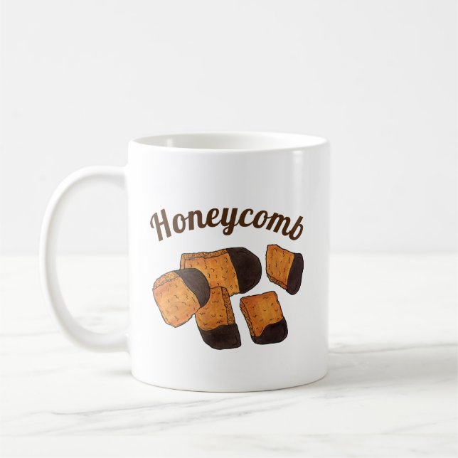 British Honeycomb Sponge Cinder Toffee Candy Sweet Coffee Mug (Left)