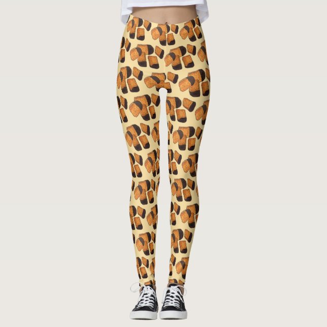 British Honeycomb Sponge Cinder Toffee Candy Sweet Leggings (Front)