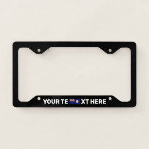 British Hong Kong Flag Black Personalized License Plate Frame