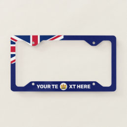 British Hong Kong Flag Coat of Arms Personalized L License Plate Frame