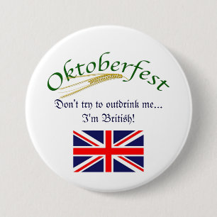 British Humor-Oktoberfest Button